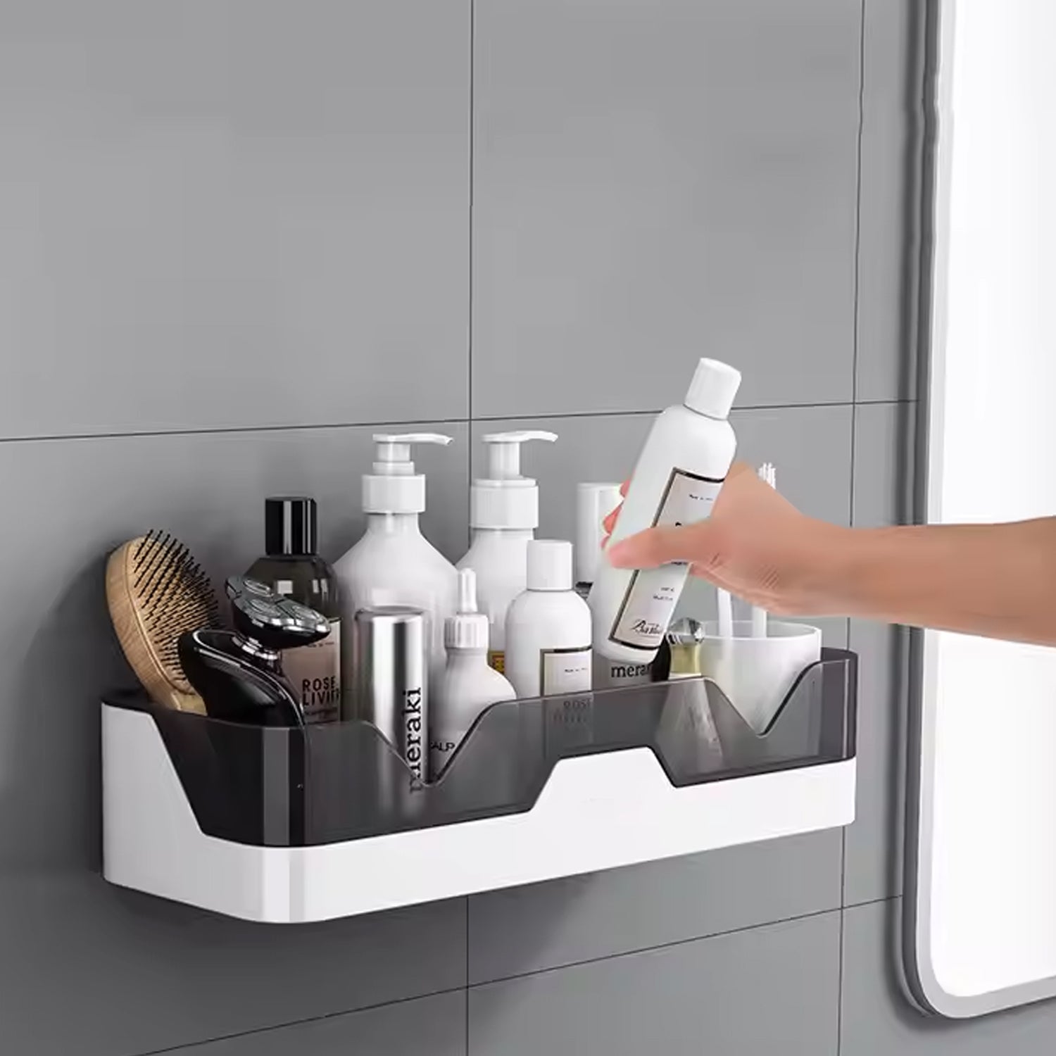 Wall Mounted Adhesive Bathroom Shower Caddy / Shelf / Plastic (1 Pc) Wall Mounted Adhesive Bathroom Shower Caddy / Shelf / Plastic (1 Pc)